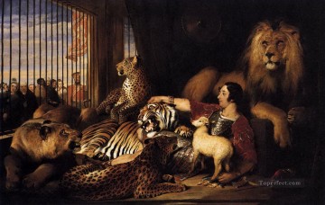 león tigre oveja leopardo landseer amburgh Pinturas al óleo